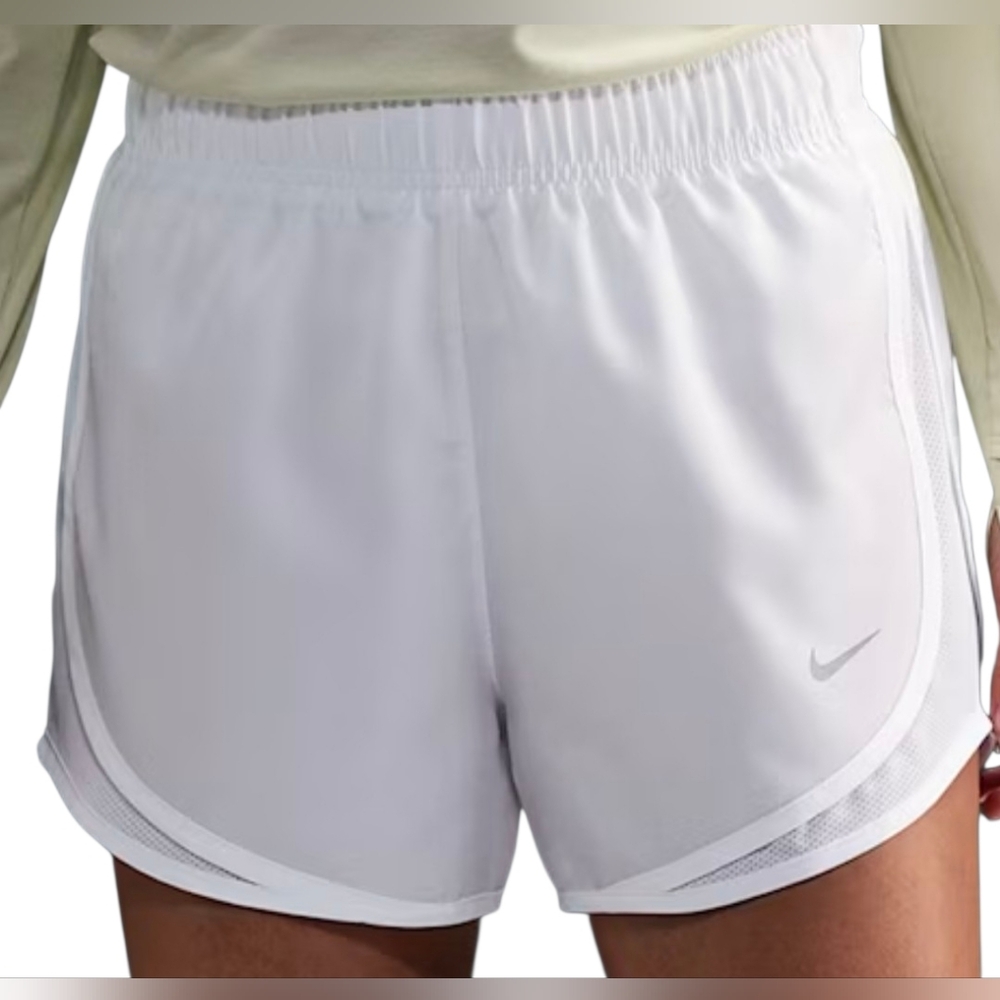 Nike Dri Fit Tempo Running Shorts White Womens Size XL NWT